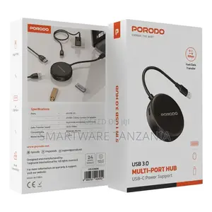 Porodo Usb 3.0 Multi-port Hub - Black
