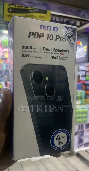 New Tecno Pop 10 Pro 128 GB Black