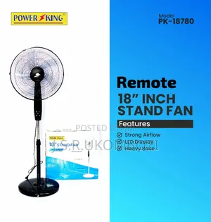 Power King Fan 18 Inches With Remote Control