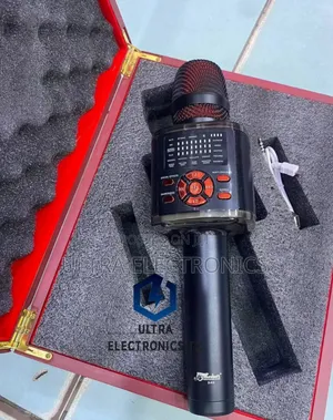 Rechargeable Wireless Kareoke Bluetooth Microphone Yenye Speaker Ndani