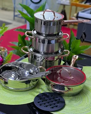 Kaisavila Stainless Steel Cookware Set (Sufuria) + Cooking Pans