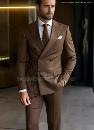 Brown Luxury Double Breasted Suit