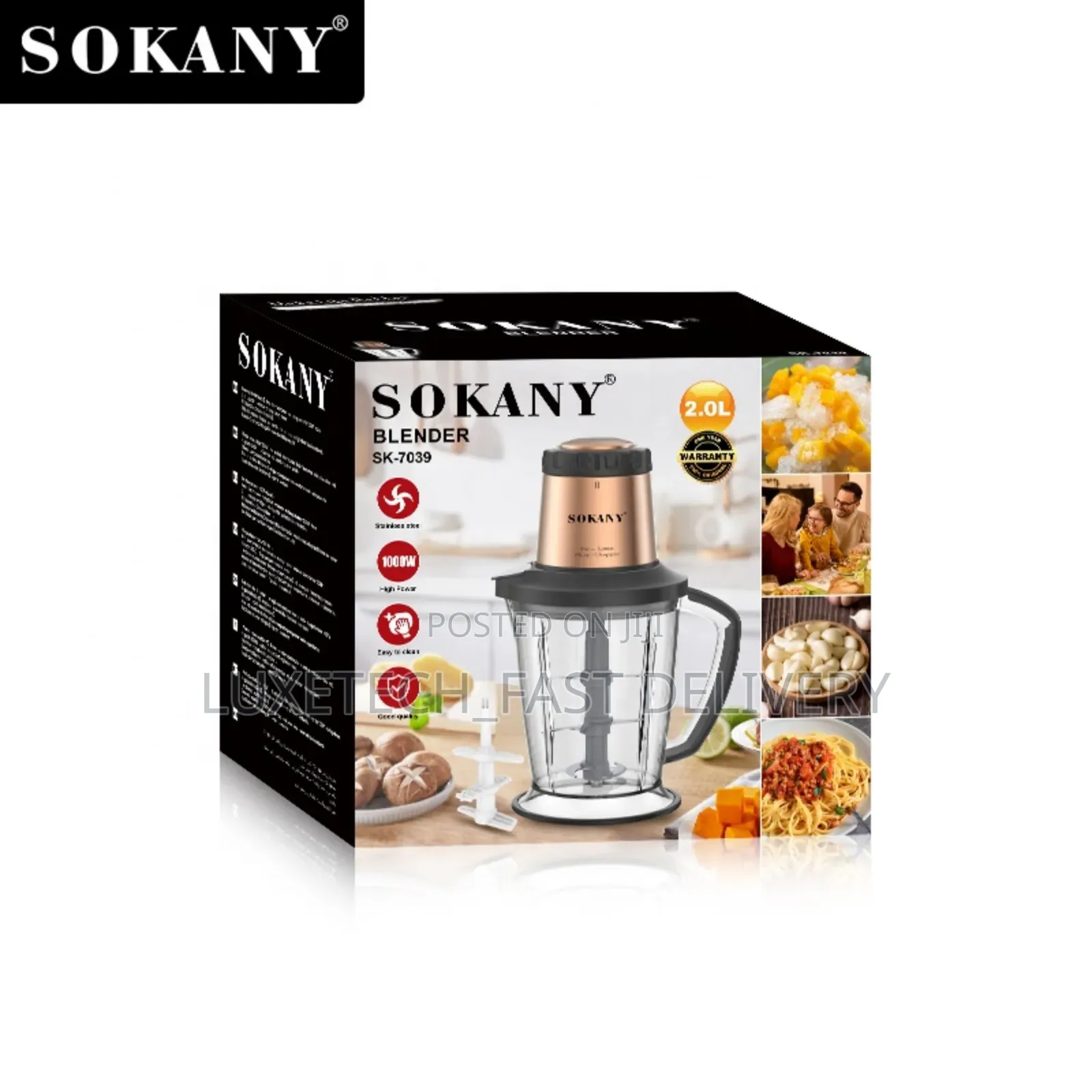 Sokany Sk-7039 Food Processor/Chopper 2 Liters