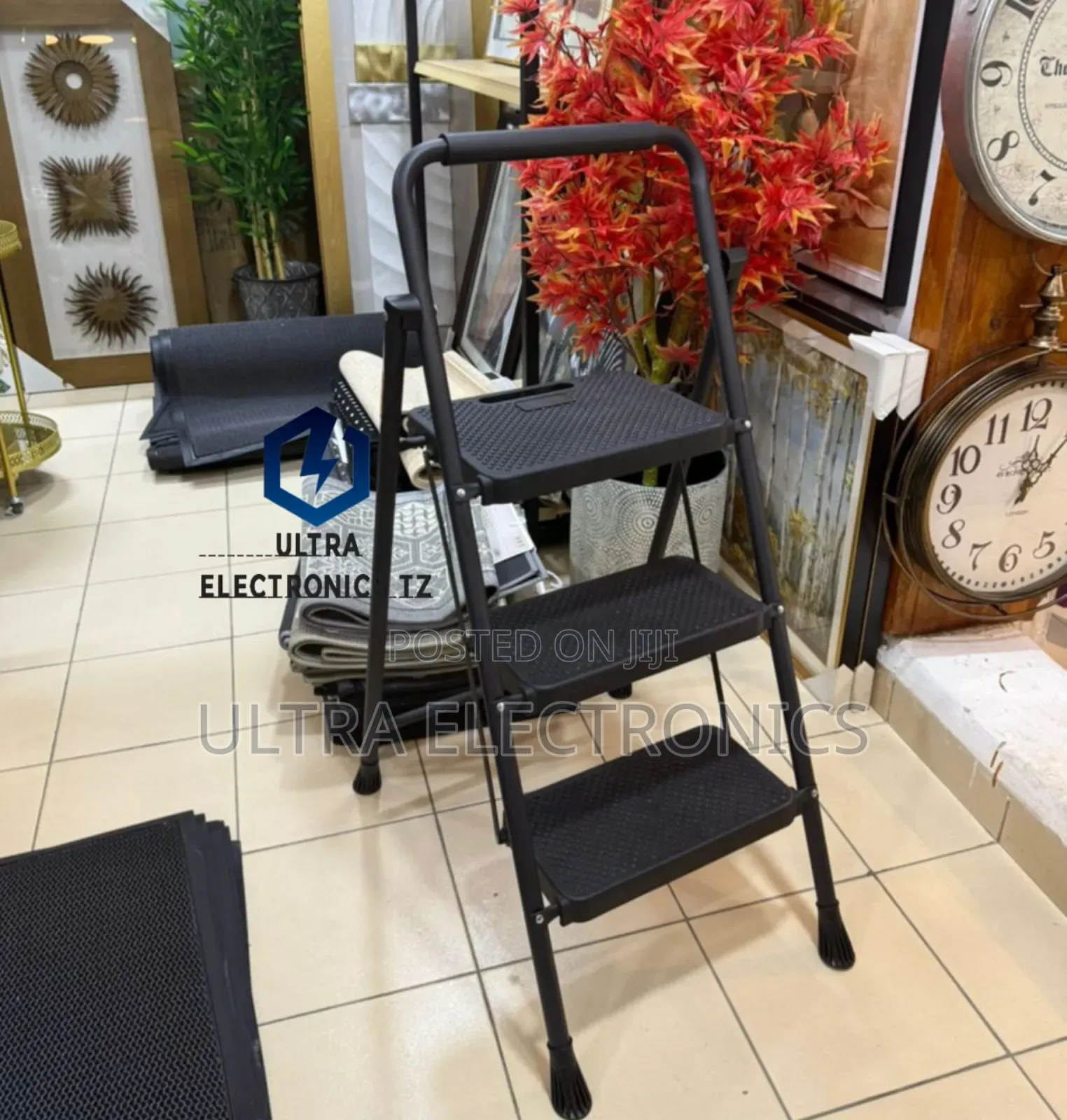 Ngazi Black 3 Steps for Home Office Use Unaweza Kutumia Hat Dukani