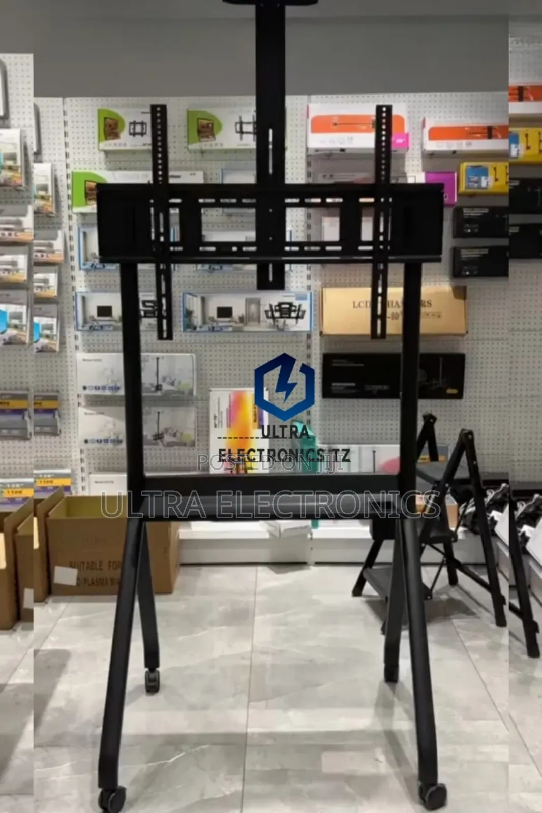 Heavy Duty Strong Moving Trolley Tv Mount Bracket Stand Size 55 to 90"