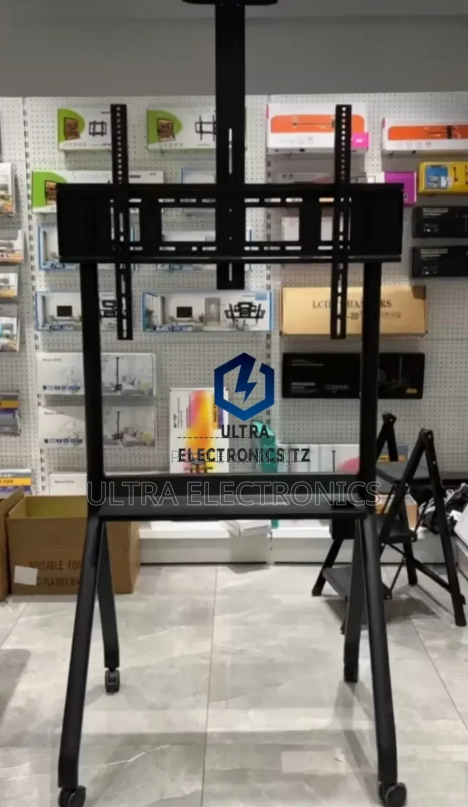 Heavy Duty Strong Moving Trolley Tv Mount Bracket Stand Size 55 to 90"
