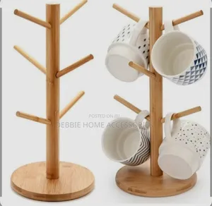 Bamboo Mug Holder or Mug Tree. 2pc