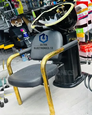 Classic Relaxing Salon Full Set Washing Chair and Ceramic Sink