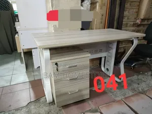 Modern Office Desk and Mobile Filing Cabinet Set