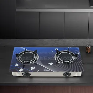 Two-Burner Gas Cooker With a Glass Top