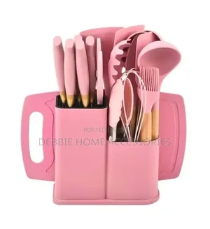 Silicon Cooking Utensils and Knife Set With Cutting Board