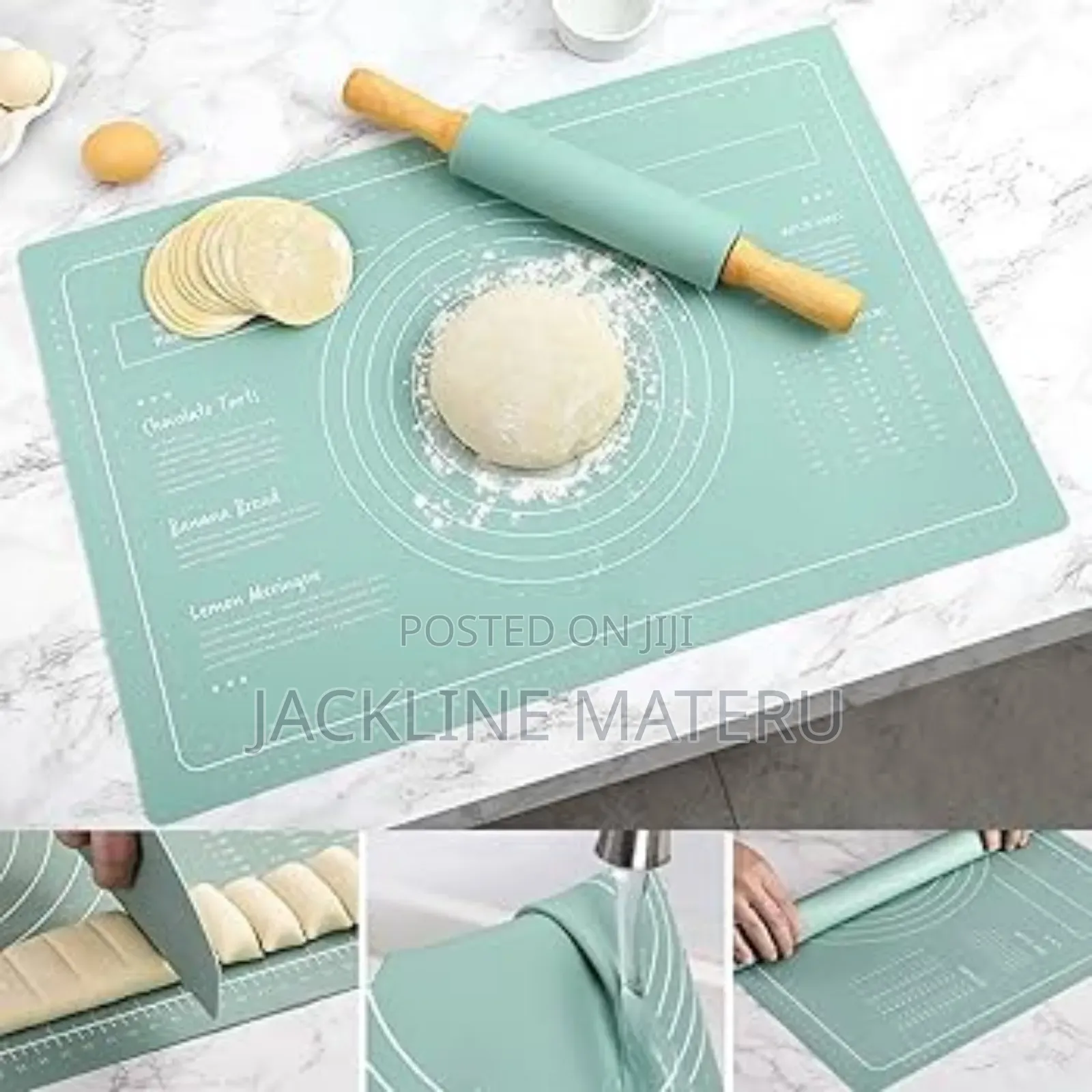 Silcon Baking Mat With Rolling Pin