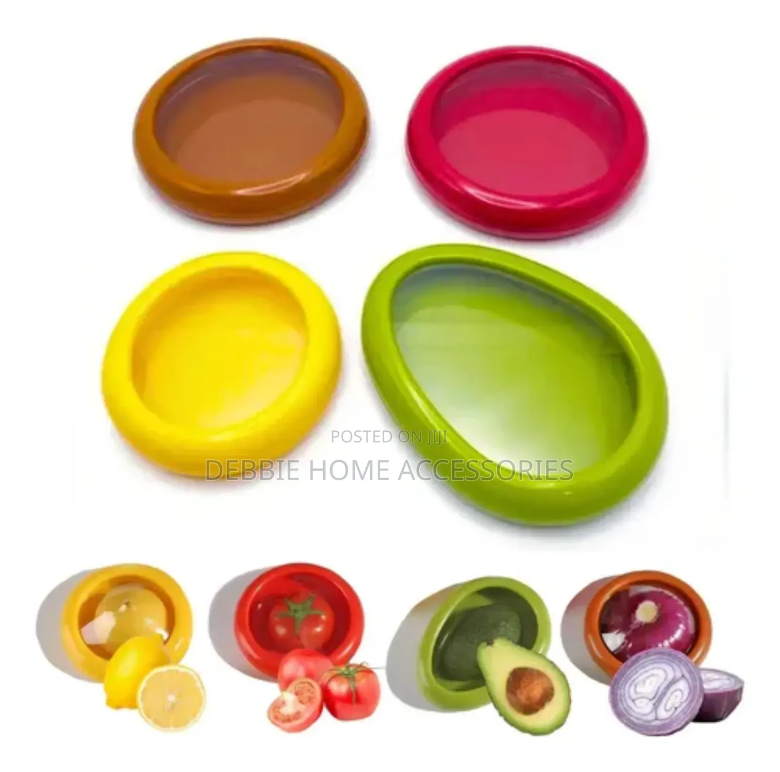 4pcs Silicone Fruit Storage