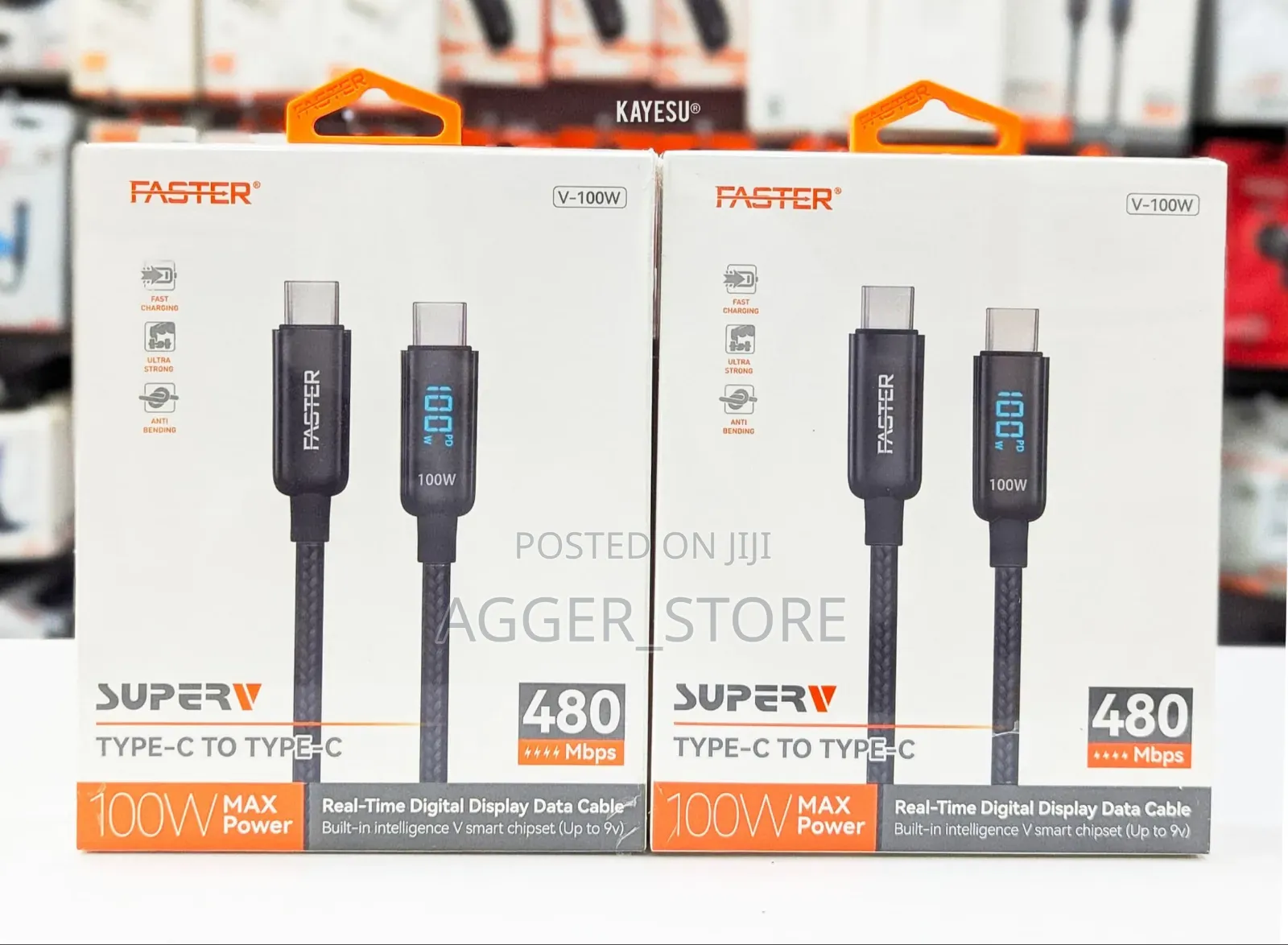Faster 100watts Display-Chager Cable (Type-C to Type-C)