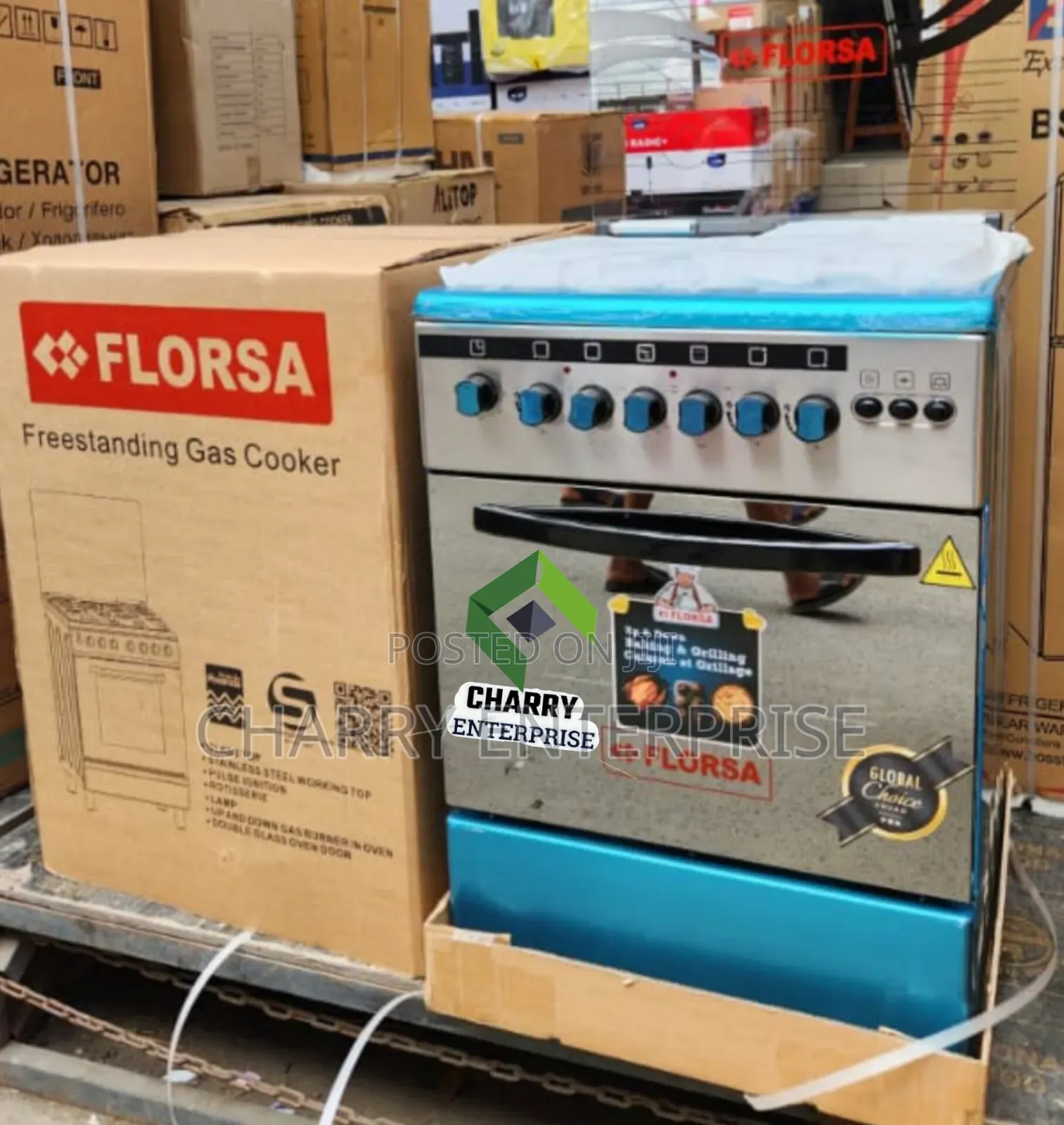 Best Quality Florsa Cooker 3gas +1electric + Electric Oven 60*60cm