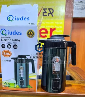 Qiudes Stainless Steel Electric Kettle With Keep Hot Function 3 Liter