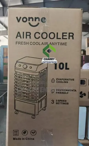 Vonne Air Cooler Fresh Cool Air Nzuri Kwa Afya Haileti Uchovu 10liter