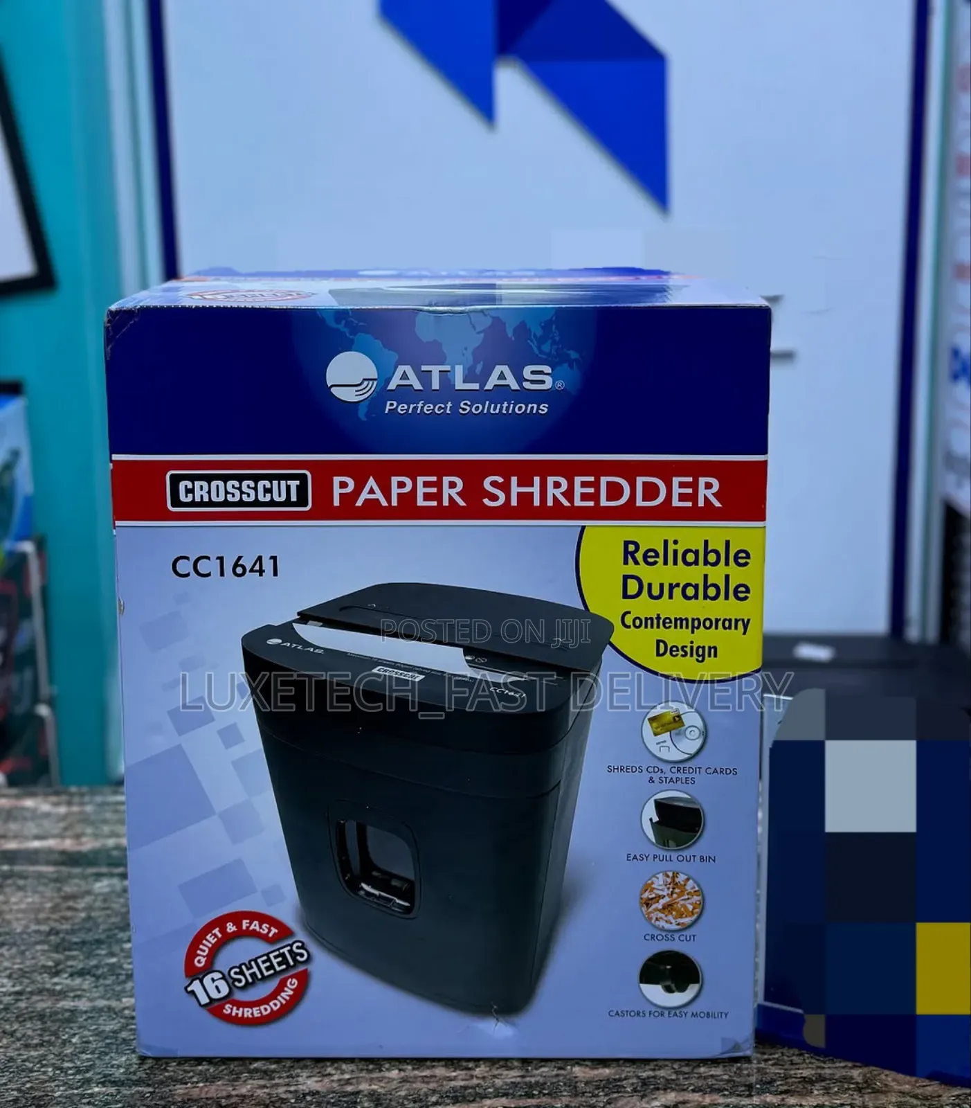 Atlas Cc1641 Crosscut Paper Shredder - Secure Document Disposal