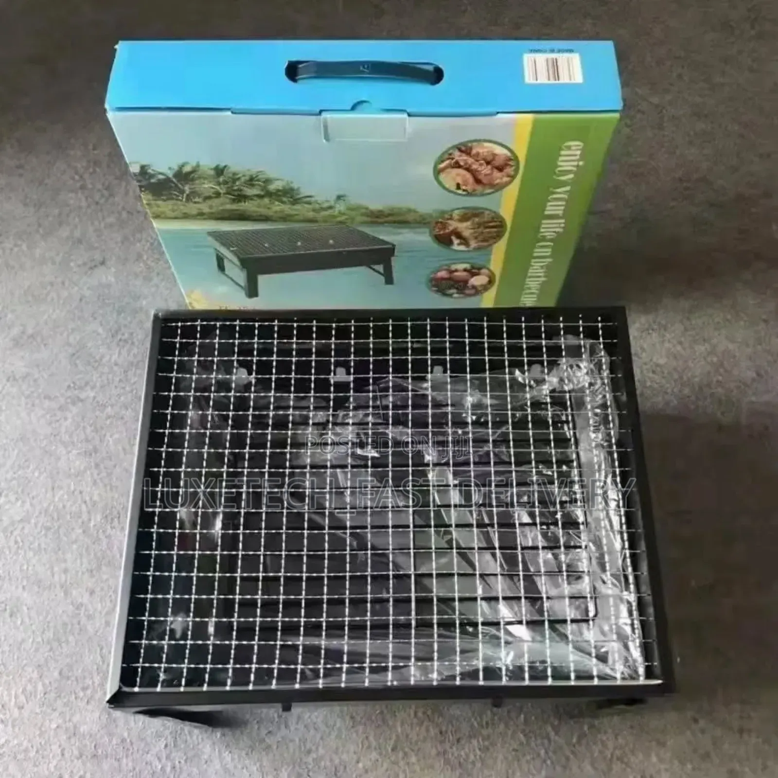 A Portable Mini And Foldable Charcoal Barbecue Grill