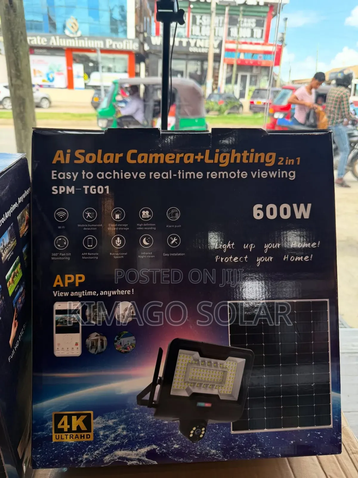 Solar Camera + Lighting 600w Yote Kwa Bei Moja