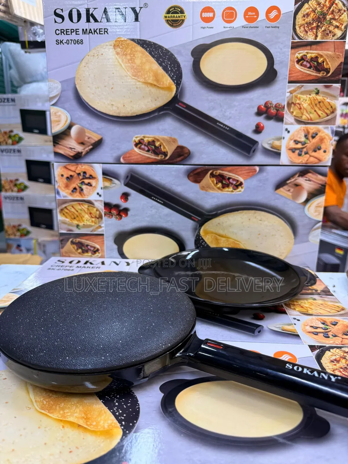 Sokany Sk-07068 Electric Crepe Maker - Inatengeneza Chapati Za Maji