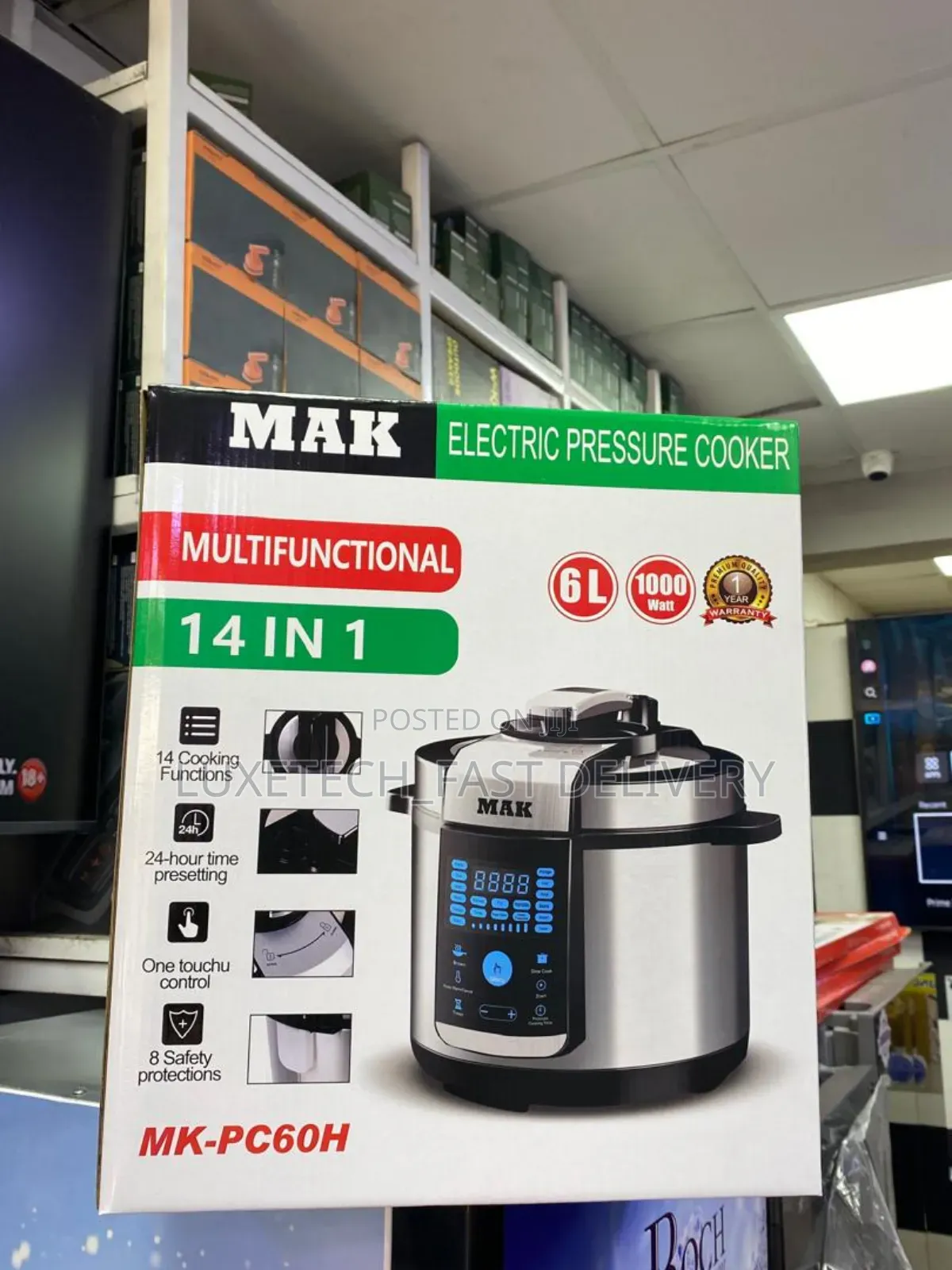 Mak 14-in-1 Electric Pressure Cooker 6 Litres
