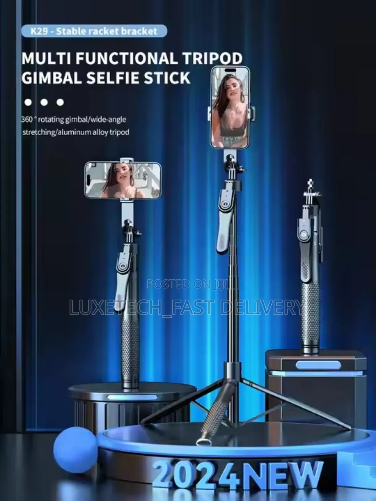 Selfie Stick Tripod Extendable Stand With Bluetooth Remote
