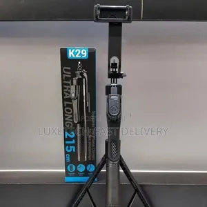  Ultra Long 3-in-1 Selfie Stick Tripod 215cm With Bluetooth Remote