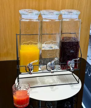 3-in-1 Triple Glass Beverage Dispenser 2.2 Litres for Juices/Cocktails