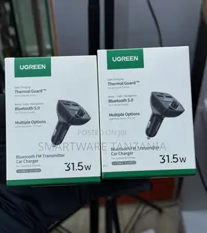 Ugreen Bluetooth 5.0 Adapter Car Charger Fm Transmitter Car Bluetooth