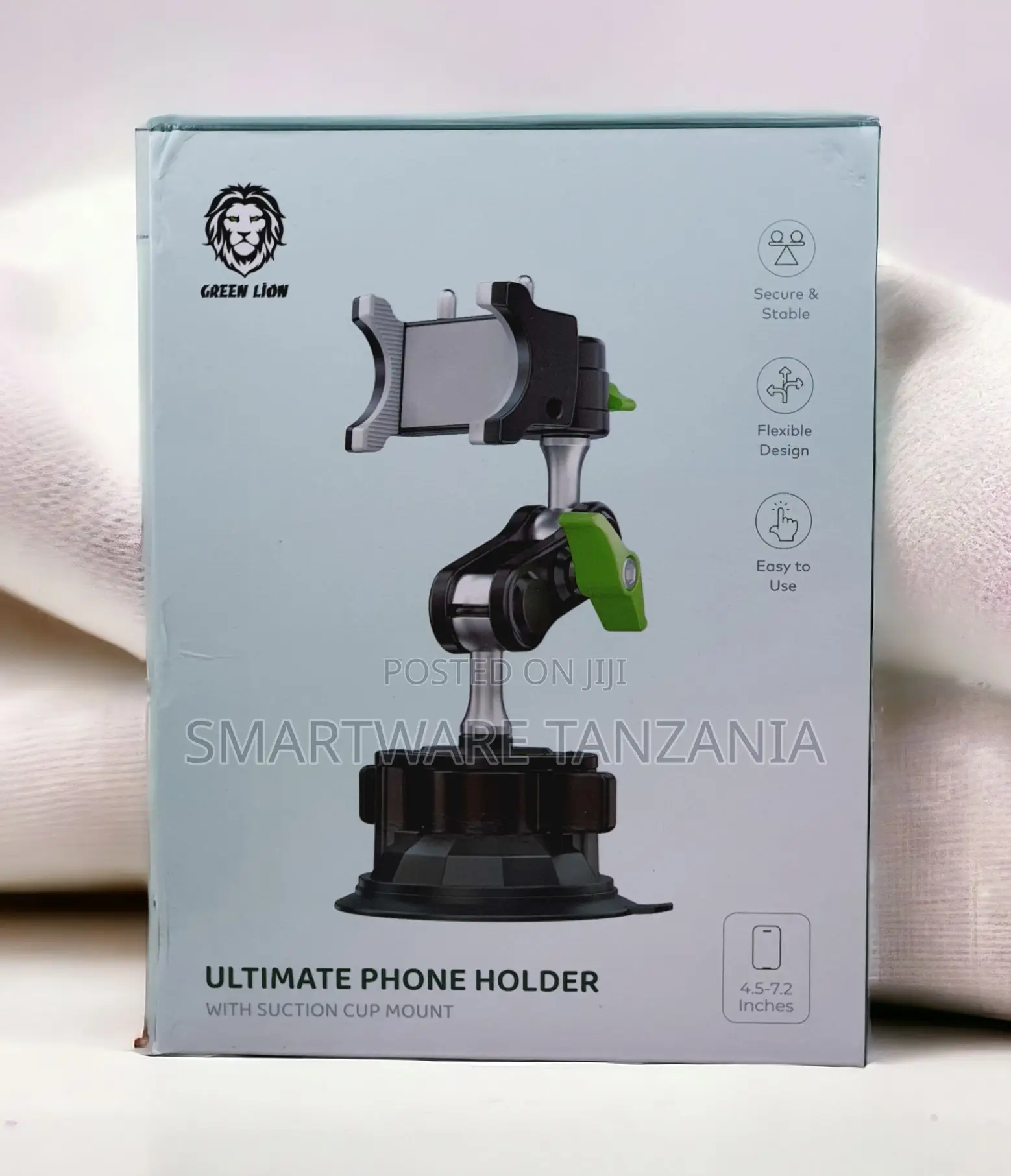 Green Lion Phone Holder With Suction Cup Mount 4.5-7.2", 360° Flexible