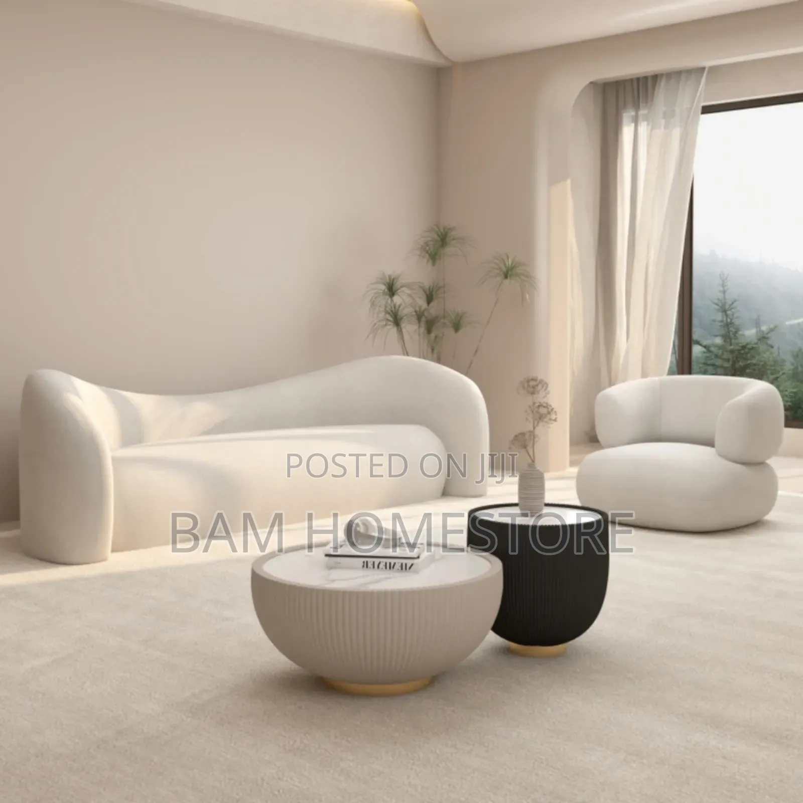 Modern Marble Nesting Coffee Table Set
