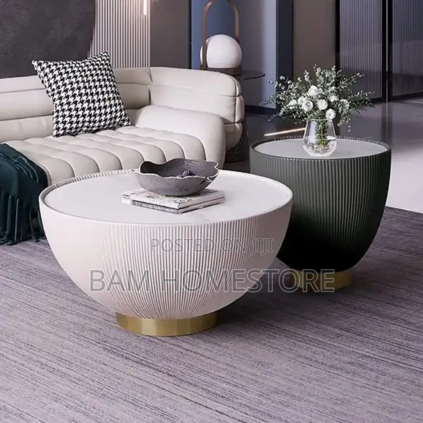 Modern Marble Nesting Coffee Table Set