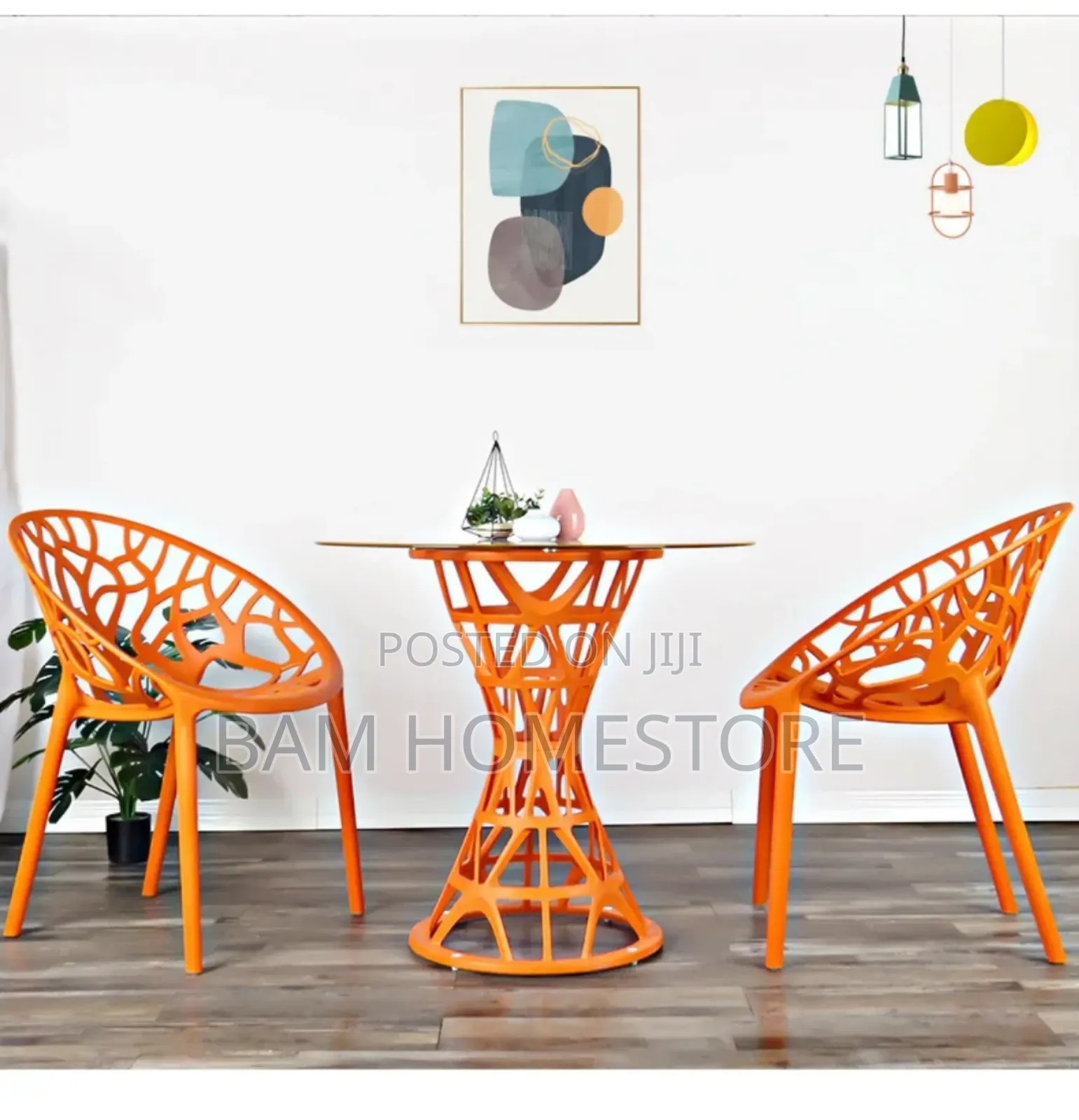 Modern Spiral-Base Glass Accent Table