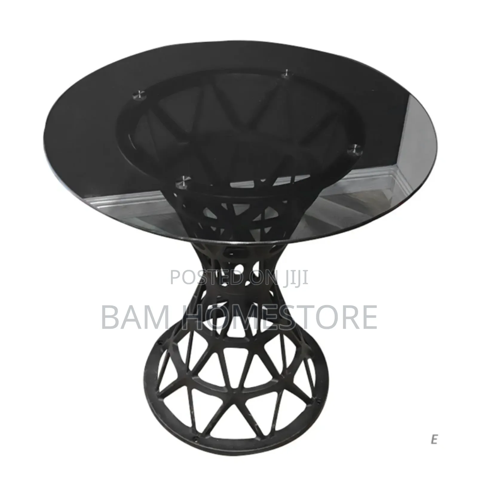 Modern Spiral-Base Glass Accent Table
