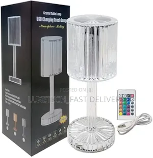 Crystal Table Lamp With Touch Feature - Bedside Lamp