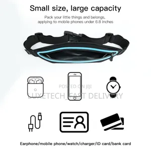 Elastic Sports Waist Bag/Sports Running Belt For Phone, Keys, And Card