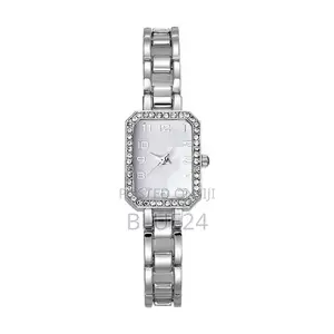 Watch Light Luxury Women's New Office Square Digital Leisure Hollow