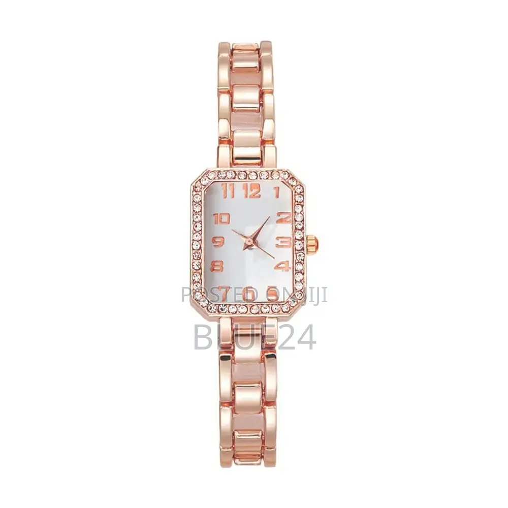 Watch Light Luxury Women's New Office Square Digital Leisure Hollow
