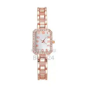 Watch Light Luxury Women's New Office Square Digital Leisure Hollow