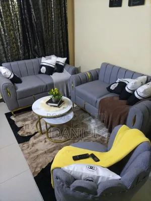 Sofa Set Ya 2:2:1 Rangi Ya Grey Valvet Grade One