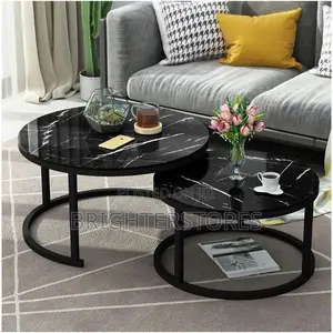 Coffee Table With 2 Pcs, Black Colour