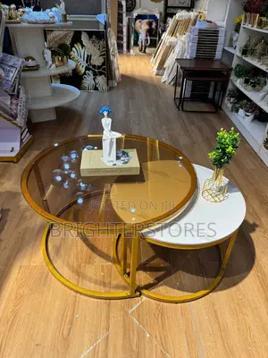 Gold Top Glass Coffee Table