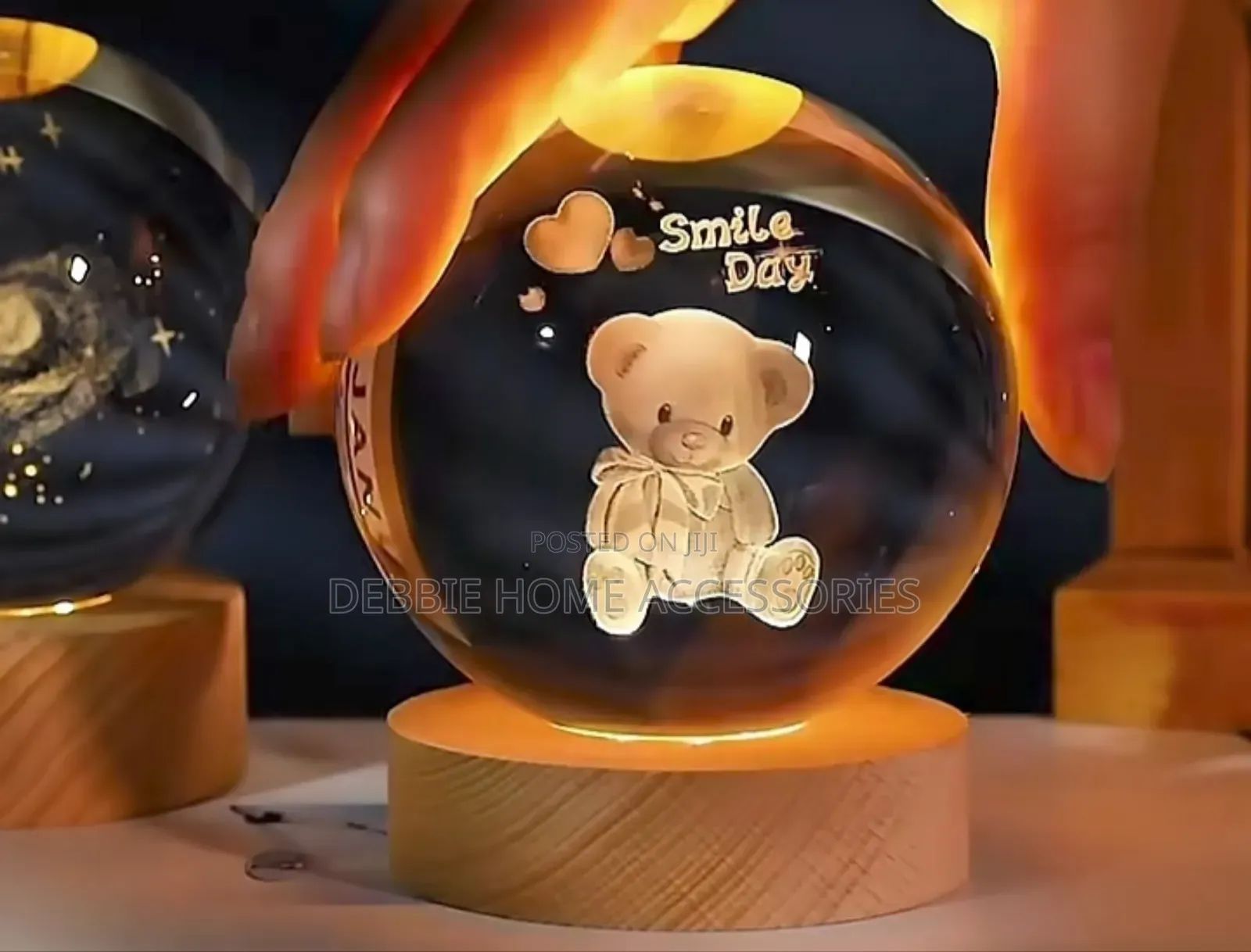 3d Galaxy Crystal Ball Night Light