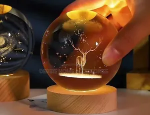 3d Galaxy Crystal Ball Night Light