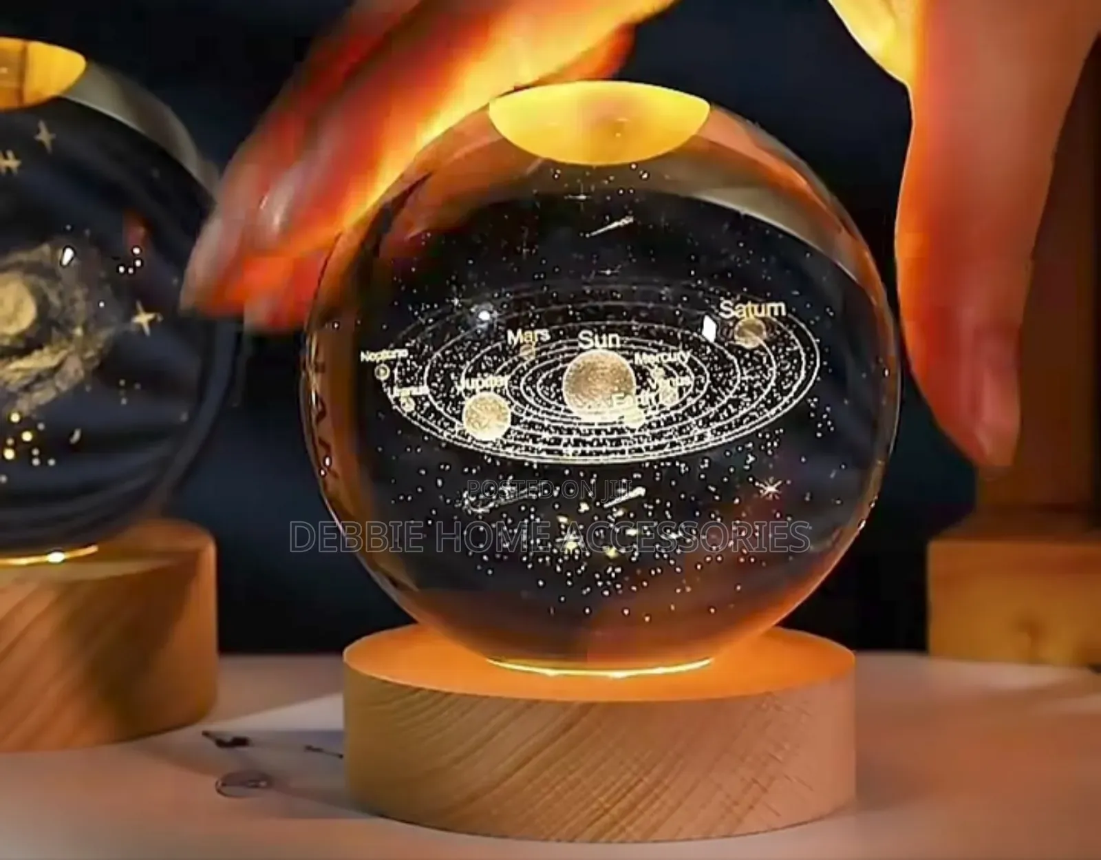 3d Galaxy Crystal Ball Night Light