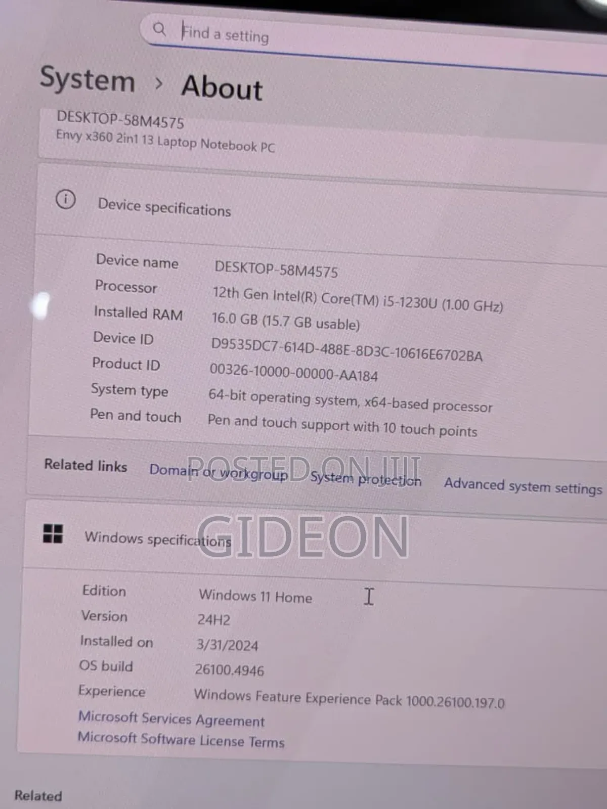 New Laptop HP Envy 13 16GB Intel Core I5 SSD 1T