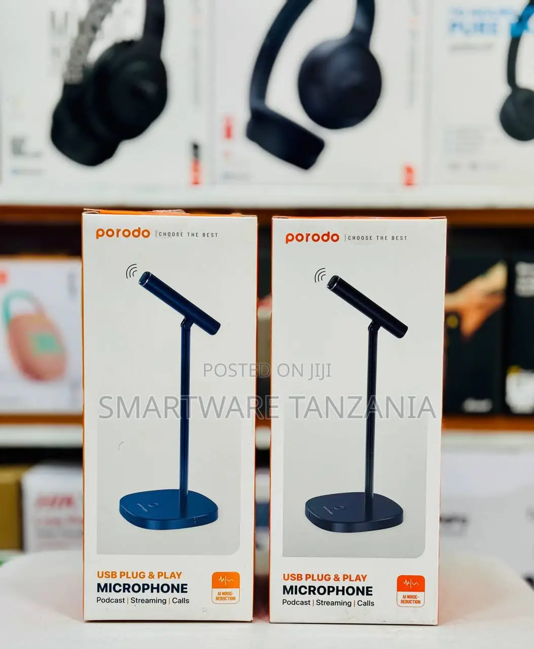 Porodo Usb Plug Play Desktop Microphone for Podcasting, Streaming