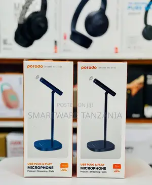 Porodo Usb Plug Play Desktop Microphone for Podcasting, Streaming