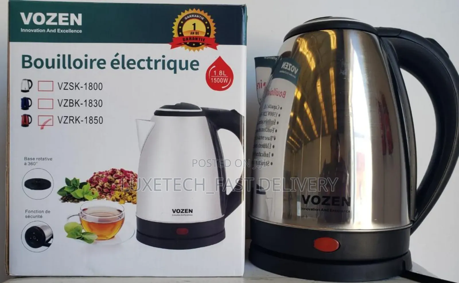 Vozen Electric Kettle 1.8l